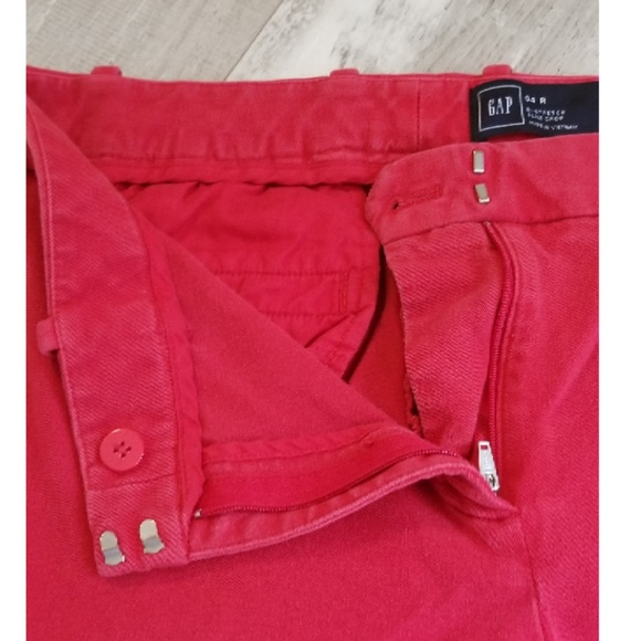 GAP - Red Bi-Stretch Slim Crop Pants Trousers - Picture 5 of 6